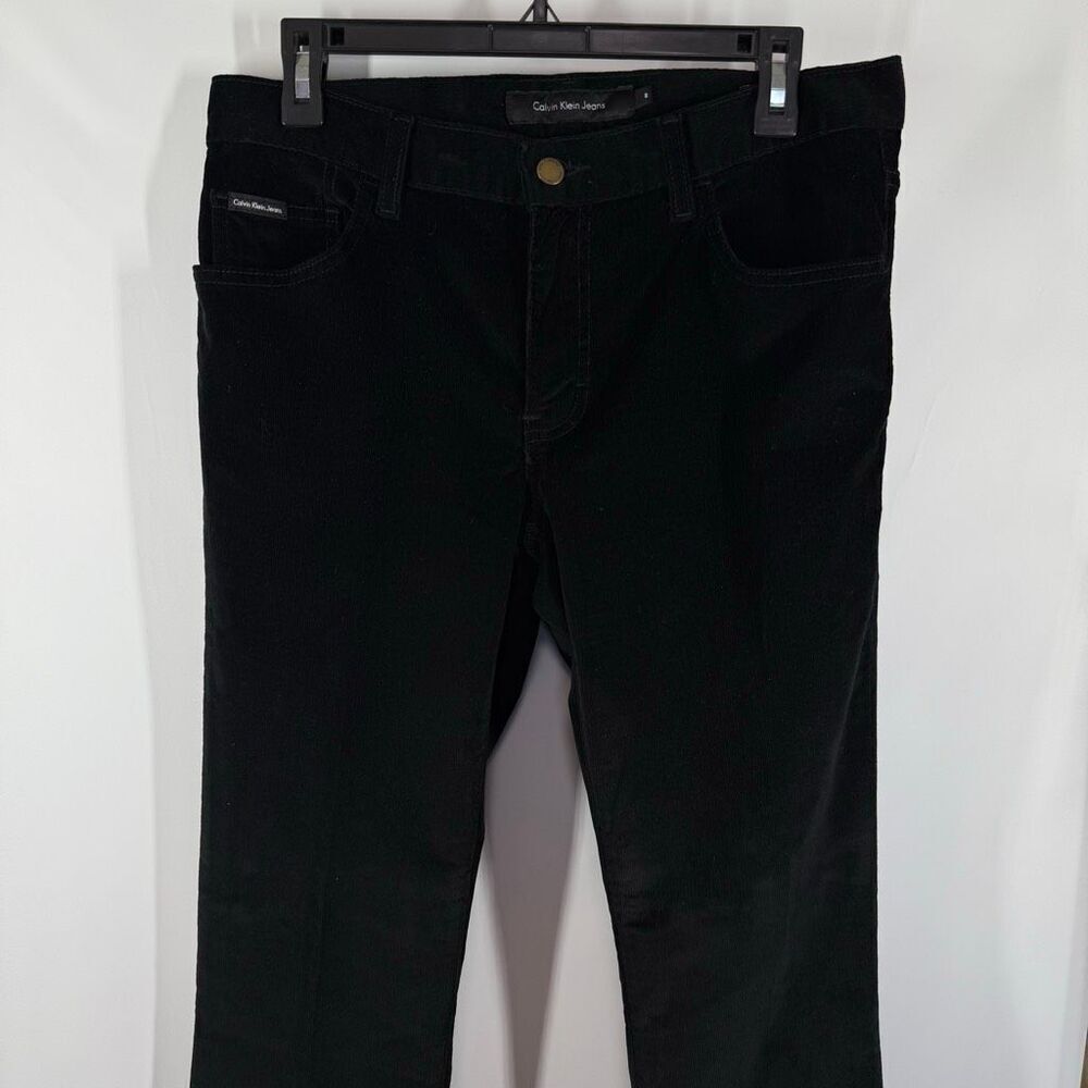 Calvin Klein Jeans WoMen’s dark black straight leg corduroy pant size 8